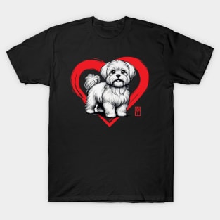 I Love My Maltese - I Love my dog - Enchanting dog T-Shirt